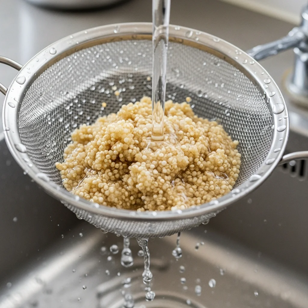 Rinsing ensures your quinoa is perfectly palatable.