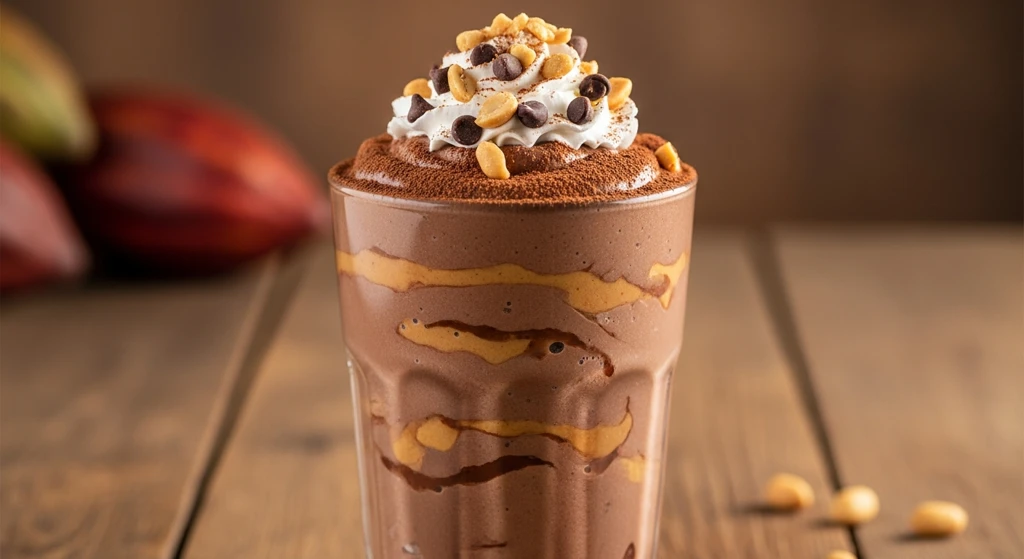Chocolate Peanut Butter Protein Smoothie