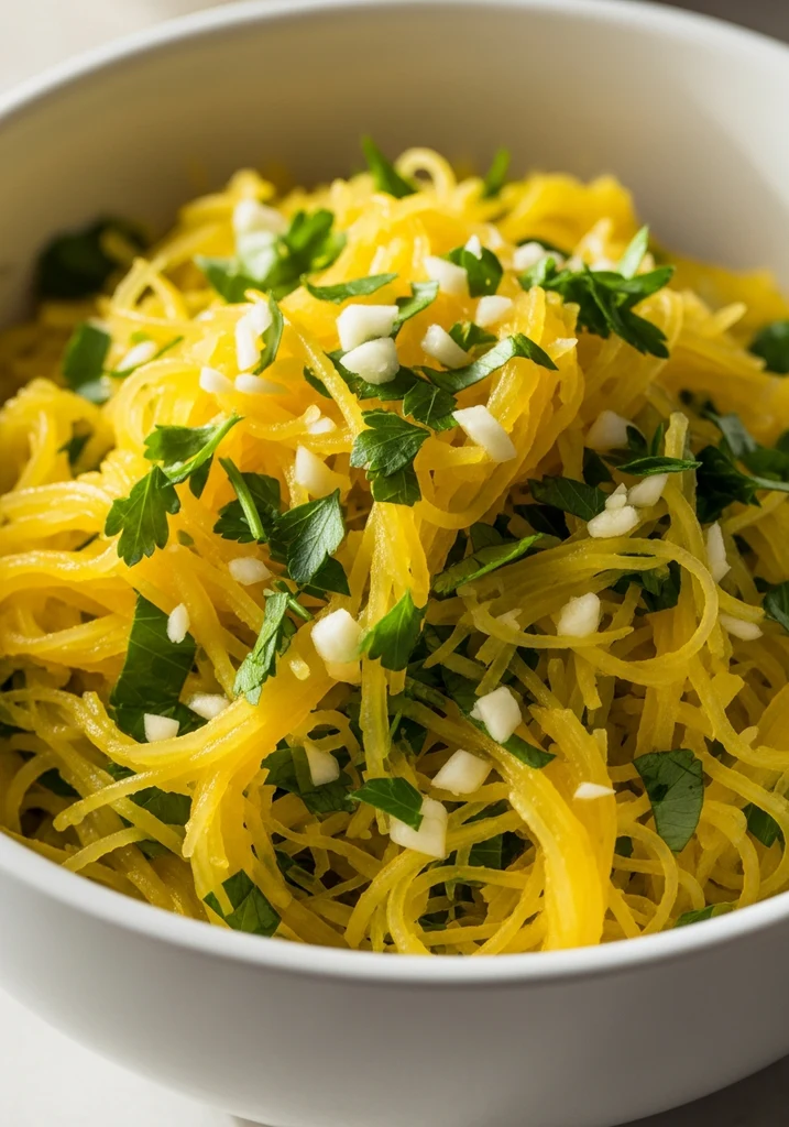 Spaghetti Squash with Garlic and Parsley