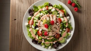 low carb chicken salad with raspberry dressing