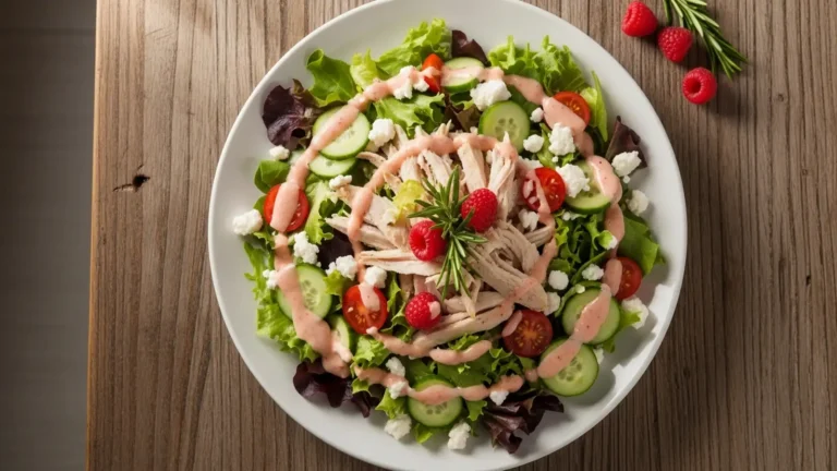low carb chicken salad with raspberry dressing