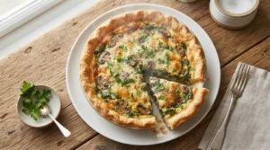 Spinach Mushroom Vegetable Quiche