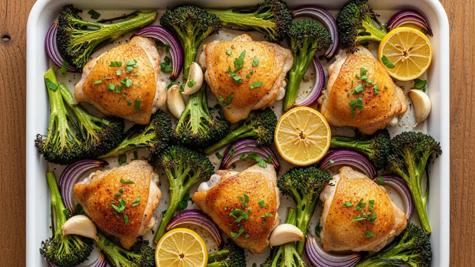 Crispy One-Pan Lemon Garlic Chicken