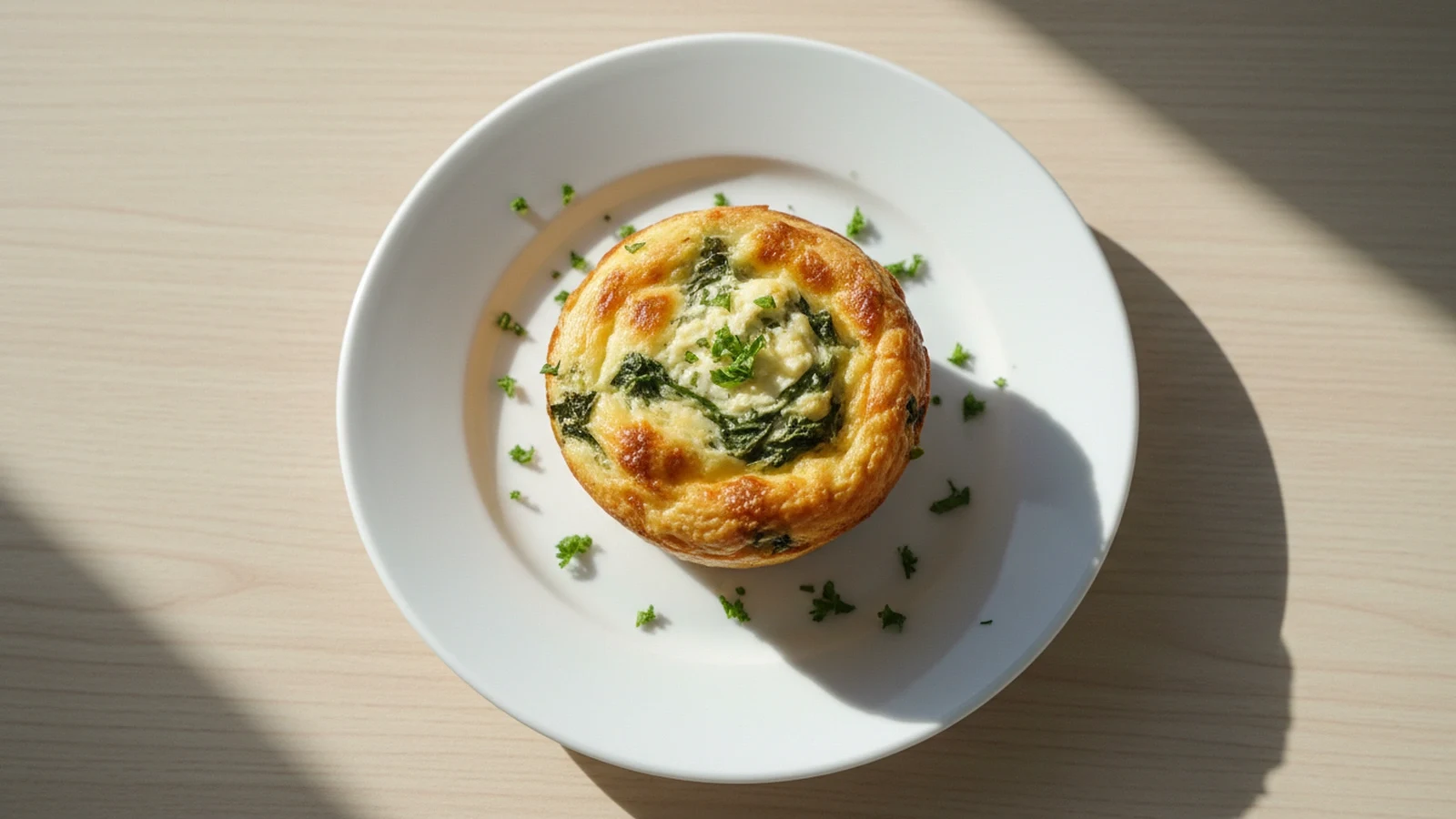 Crustless Spinach Feta Quiche Muffins