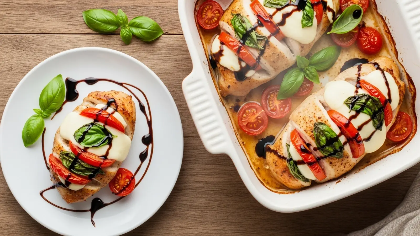 Low Carb Caprese Hasselback Chicken