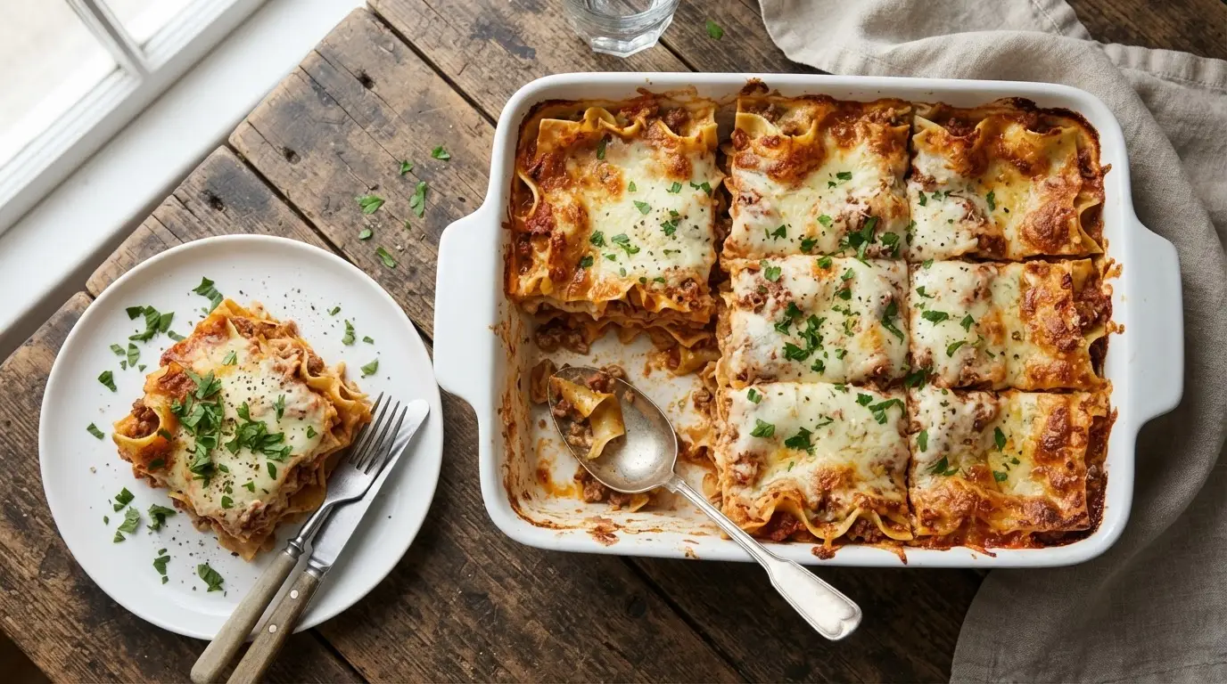 Easy Egg Noodle Lasagna