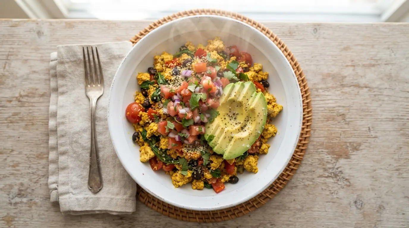 High-Protein Tofu Scramble Bowl