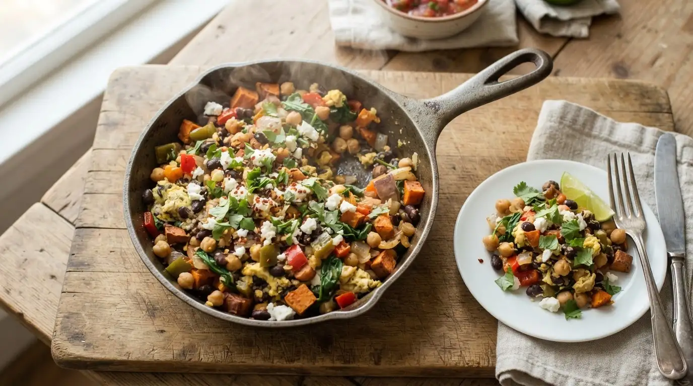High Protein Vegetarian Breakfast Skillet