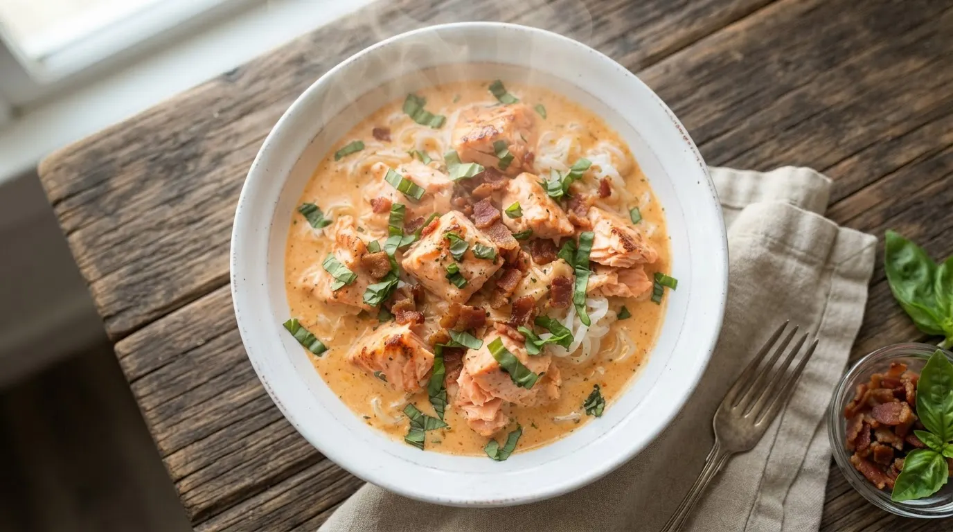 Keto Salmon Vodka Cream Sauce