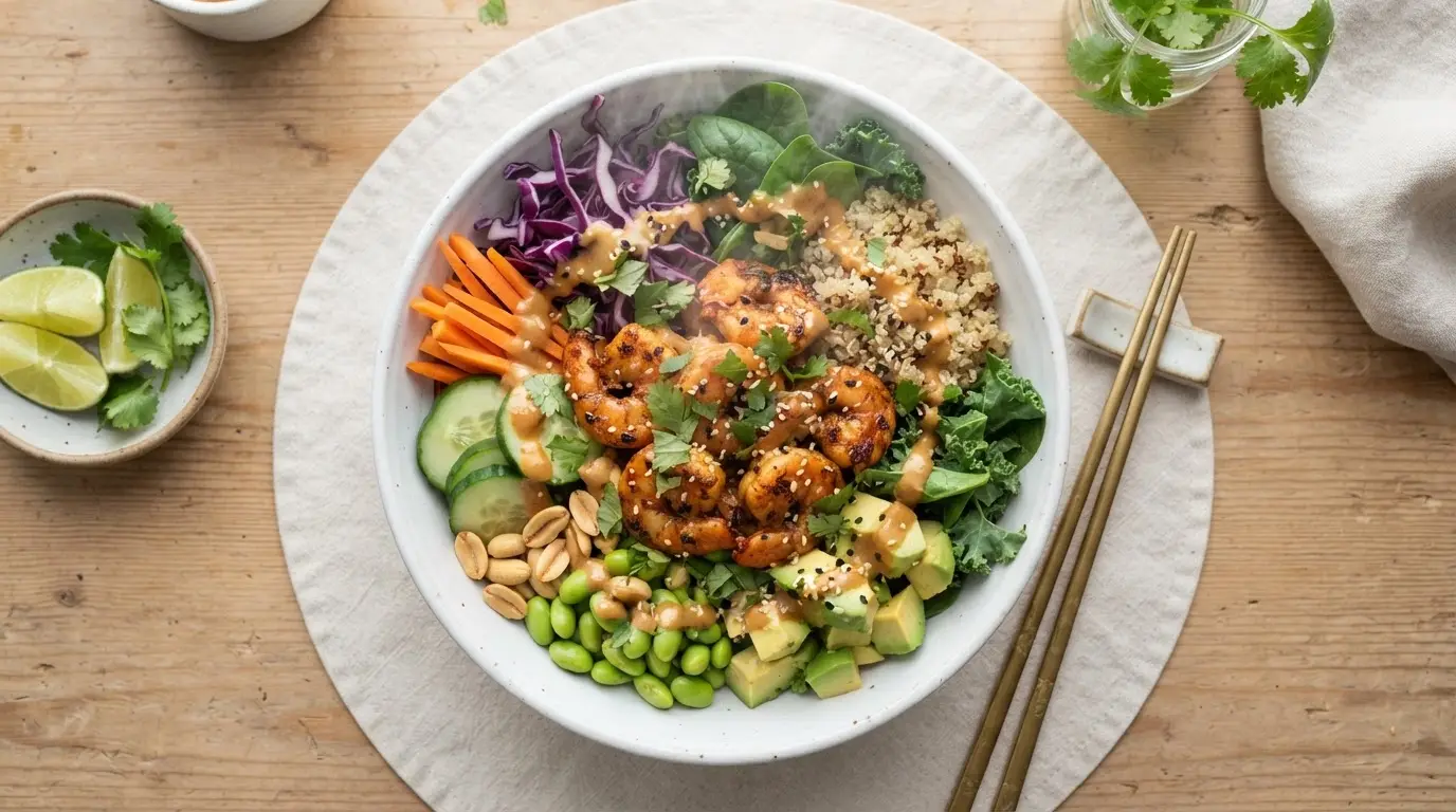 Shrimp Peanut Buddha Bowl