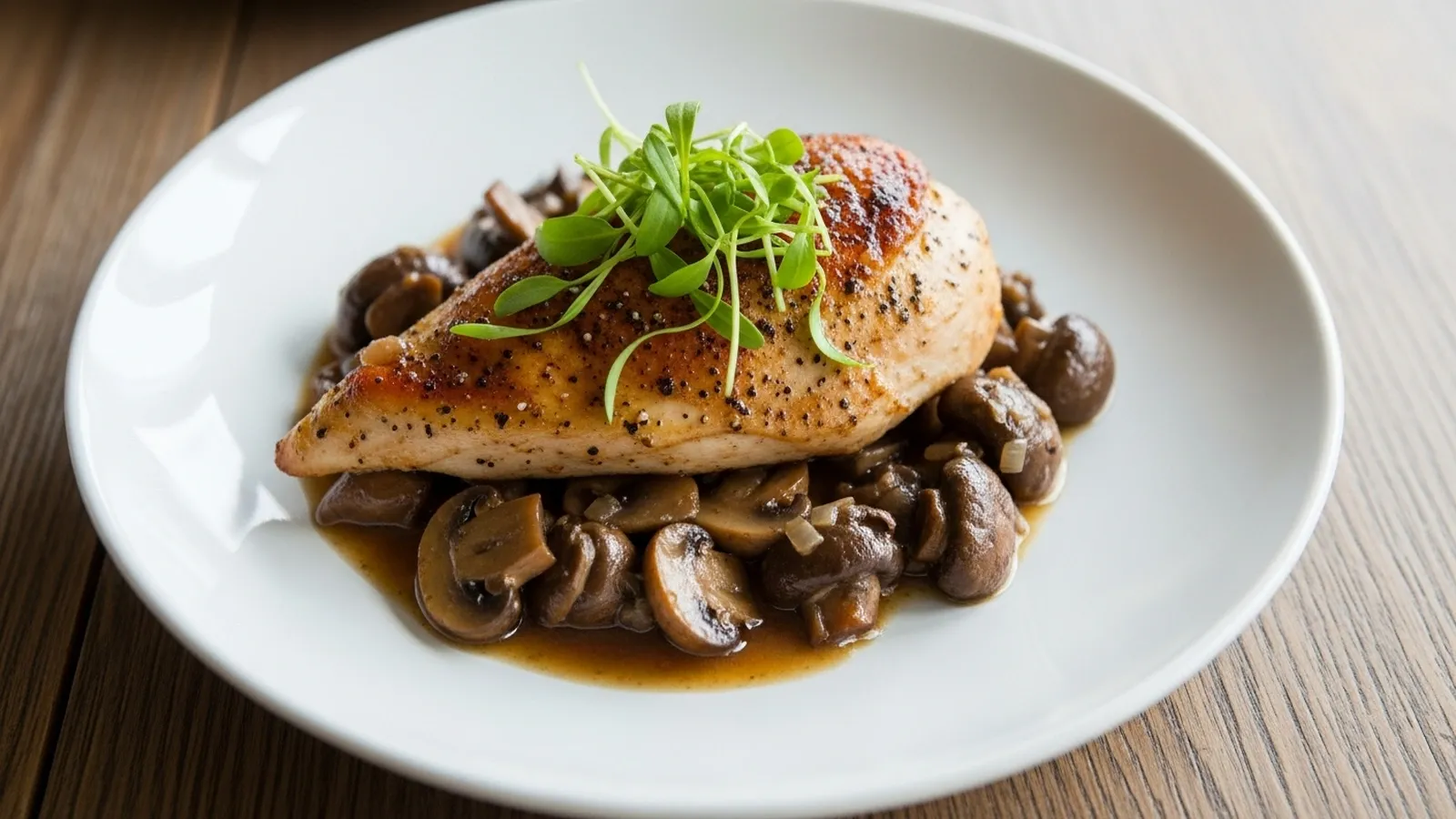 Skillet Sherry Chicken with Mushrooms