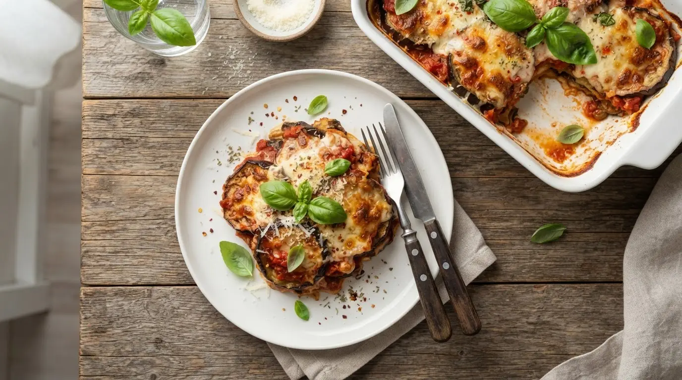 Keto Eggplant Parmesan Casserole