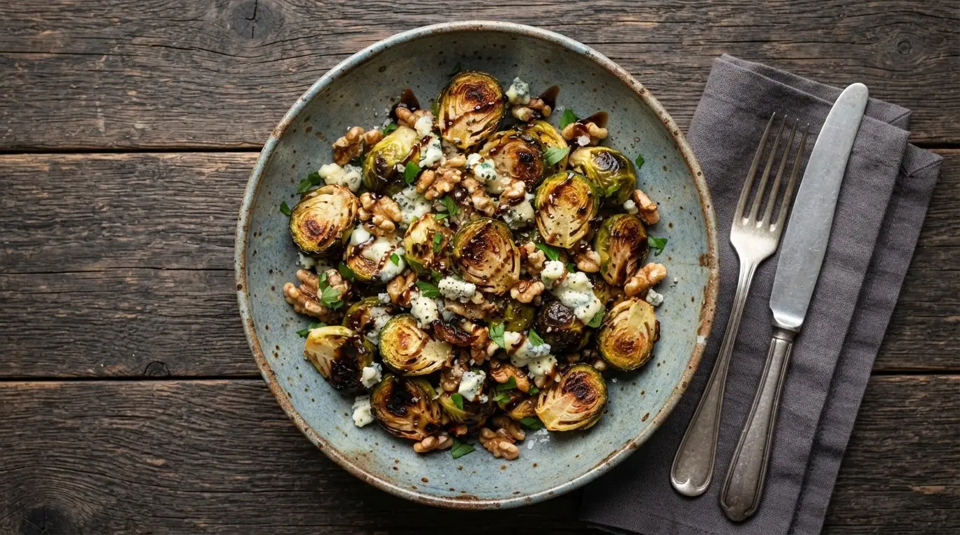 Maple Balsamic Roasted Brussels Sprouts