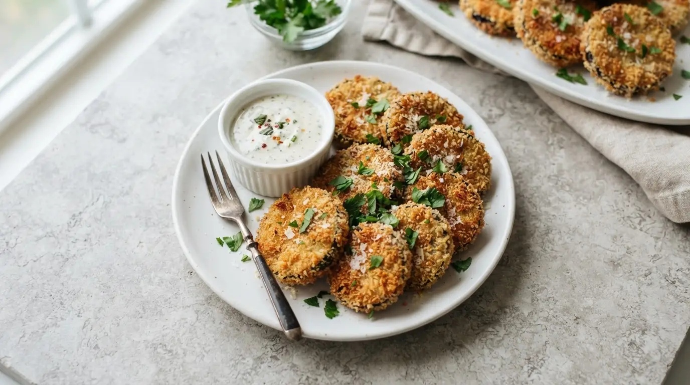 Keto Crispy Eggplant Rounds