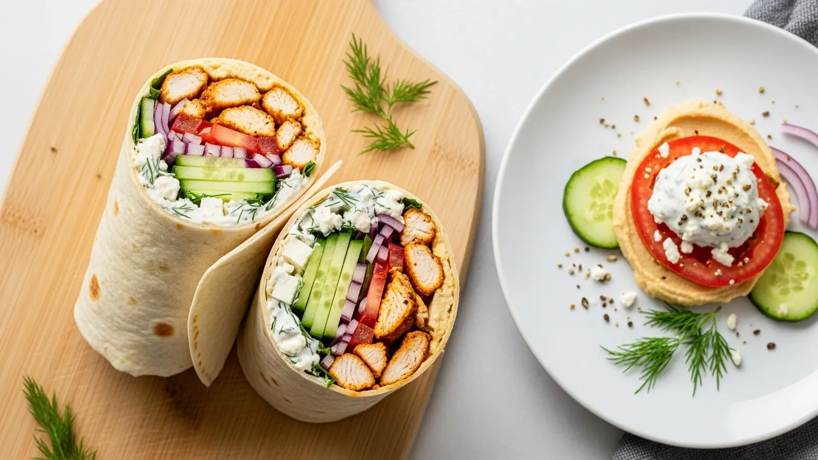 Mediterranean Chicken Wrap