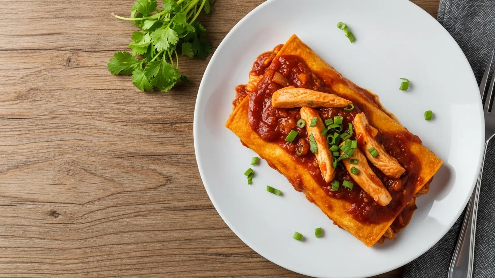 BBQ Chicken Enchiladas