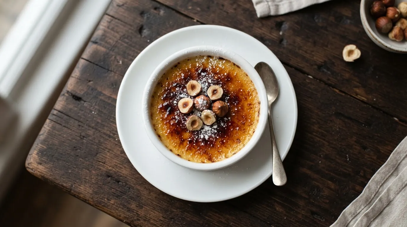 Small Batch Hazelnut Creme Brulee