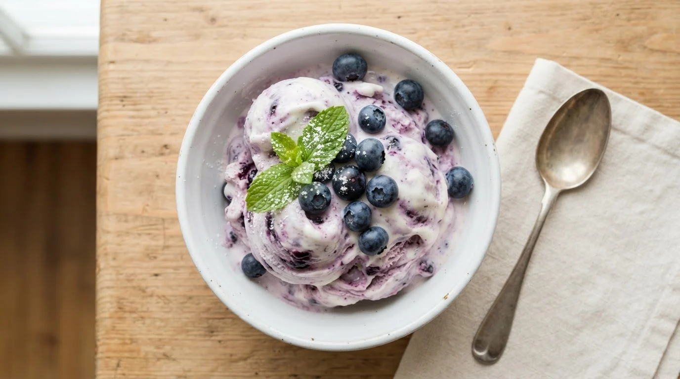 Blueberry Buttermilk Ice Cream