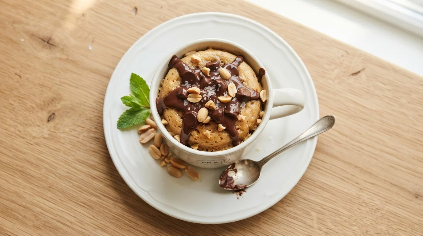 Keto Peanut Flour Mug Cake